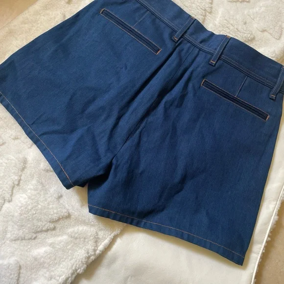 Rag & Bone Blue Jean Shorts High-Waisted Tailored
